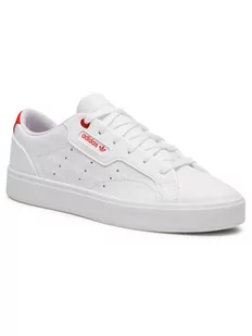 adidas Buty Sleek W FZ1829 Biały - Sneakersy damskie - miniaturka - grafika 1