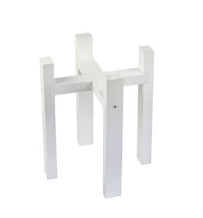 Drewniany stojak na donice biały S - Kwietniki - miniaturka - grafika 1