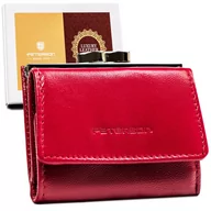 Portfele - Portfel damski skórzany mały magenta PETERSON - miniaturka - grafika 1