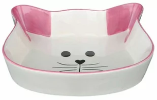 Trixie TRIXIE Miska ceramiczna dla kota w kształcie kociej głowy |Dwie saszetki karmy Happy Cat GRATIS! - Miski dla kotów - miniaturka - grafika 1
