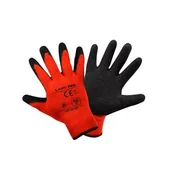 Rękawice robocze - Rękawice ochronne ocieplane powlekane lateksem LAHTI PRO czarno pomarańczowe 8 - miniaturka - grafika 1