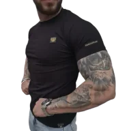 Koszulki sportowe męskie - FURIA T-shirt Koszulka Męska Small Logo Black - miniaturka - grafika 1