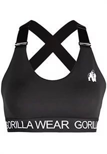Gorilla Wear - Colby Sports Bra – czarny – biustonosz sportowy kulturystyka Fitness Tight Fit górna część bielizna mocne trzymanie jogi, na co dzień, czarny, L - Biustonosze - miniaturka - grafika 1