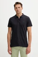 Koszulki męskie - Trussardi polo bawełniane męski kolor granatowy gładki G5018000026N - miniaturka - grafika 1