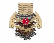 Maty edukacyjne - Mata Sensoryczna Ortopedyczna Zestaw 16w1 Senior 16 Puzzli Sensoryka Muffik / Mfk-084 - miniaturka - grafika 1