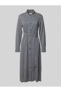 Sukienka midi z wiązanym paskiem - Gant - Sukienki - miniaturka - grafika 1