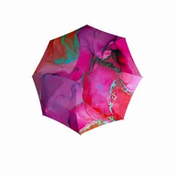 Parasole - Parasol damski składany Doppler Carbonsteel Magic Marmur, różowy - miniaturka - grafika 1