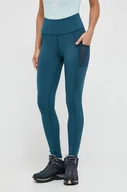 Legginsy - Columbia legginsy sportowe Windgates damskie kolor zielony wzorzyste - miniaturka - grafika 1