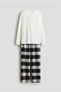 H & M - Bawełniana piżama - Czarny - H&M - Piżamy dla dziewczynek - miniaturka - grafika 1