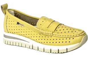 Mokasyny Nessi ST.22178 Pistacja Żółty 1 - NESSI - Mokasyny damskie - miniaturka - grafika 1