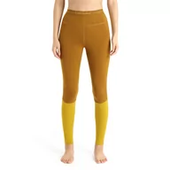 Bielizna sportowa damska - Legginsy termoaktywne damskie Icebreaker 200 ZoneKnit™ Merino Leggings clove/silent gold - S - miniaturka - grafika 1