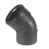 Łączniki, trójniki, kształtki - Wavin Kolano 110/45°, SITECH+ czarny - miniaturka - grafika 1