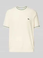 Koszulki męskie - T-shirt z prążkowanymi wykończeniami - miniaturka - grafika 1