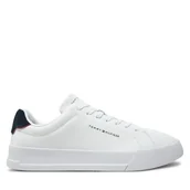 Sneakersy męskie - Sneakersy Tommy Hilfiger Th Court Lth Detail Ess FM0FM05367 Biały - miniaturka - grafika 1