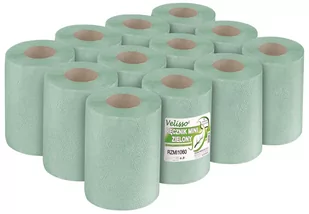Ręcznik papierowy makulaturowy WELMAX Velisso MINI 1W ZIELONY 60m 12szt. - Ręczniki papierowe - miniaturka - grafika 1