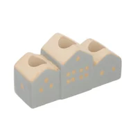 Świeczniki - Świecznik Hauses 13x5x7cm grey - miniaturka - grafika 1