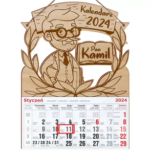 Kalendarz ścienny 2024 miesięczny Wondergift - Kalendarze - miniaturka - grafika 1