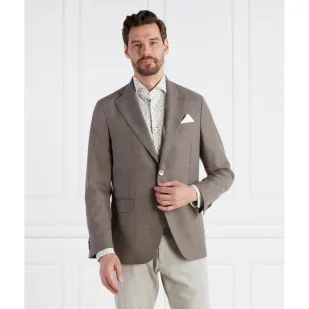 Oscar Jacobson Wełniana marynarka Ferry Soft Blazer | Regular Fit - Marynarki męskie - miniaturka - grafika 1