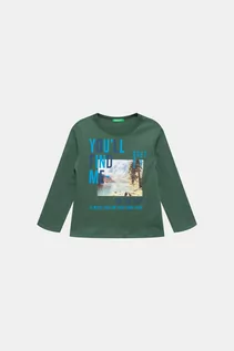 Swetry dla chłopców - Benetton Bluza - Zielony - Chłopiec - 120 CM(6-7) - 3VR5C14CW - grafika 1