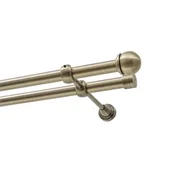 Karnisze - Karnisz DECASTYL Gałka Max podwójny FI 19 mm 480 cm Mosiądz antyczny - miniaturka - grafika 1