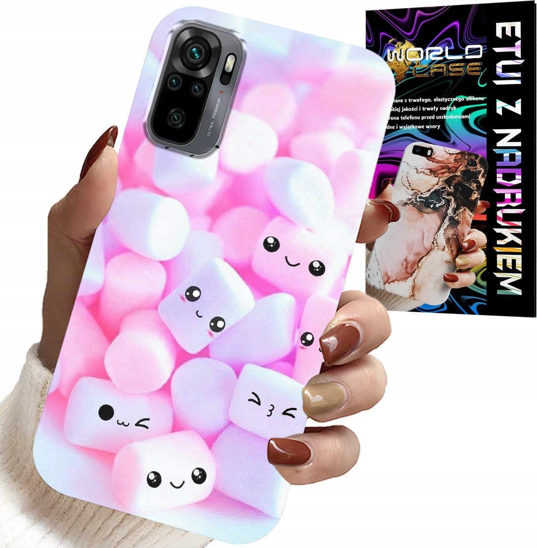 ETUI DO XIAOMI NOTE 10 / 10S - WZÓR W SŁODKIE PIANKI, OBUDOWA, PLECKI