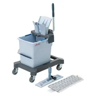 Miotły, szufle, mopy - Vileda UltraSpeed Pro Starter Kit 25l Zestaw Wiadro+Wyciskacz+Wkład r-Microlite Max+Uchwyt 173910... - miniaturka - grafika 1