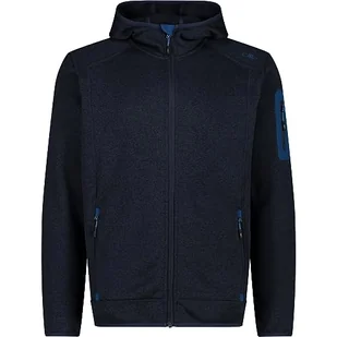 CMP męska kurtka Knit-Tech ze stałym kapturem, B.Blue-Petrol, 52 - Kurtki męskie - miniaturka - grafika 1
