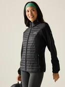 Kurtki i kamizelki sportowe damskie - Regatta Kurtka hybrydowa "Clumber" w kolorze czarnym - miniaturka - grafika 1