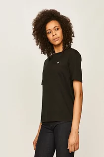 Koszulki sportowe damskie - Lacoste t-shirt bawełniany kolor czarny - grafika 1