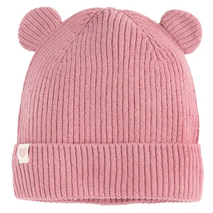 Cool Club, Czapka dziewczęca, prążkowana, różowa - Czapki dla dzieci - miniaturka - grafika 1