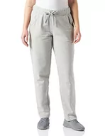 Spodnie damskie - Ulla Popken Damskie spodnie dresowe, wąskie nogawki, elastyczny ściągacz, bawełna ekologiczna, spodnie do biegania, szary melanż, 58 - miniaturka - grafika 1
