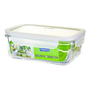 GLASSLOCK Pojemnik GLASSLOCK Fancy Biały - Akcesoria i części AGD - miniaturka - grafika 1