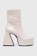 Botki damskie - Steve Madden botki Profuse damskie kolor beżowy na słupku SM11002324 - miniaturka - grafika 1