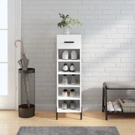 Szafki na buty - vidaXL Szafka na buty biała 30x35x105 cm materiał drewnopochodny - Szafka na buty - Szafki na buty - Przechowywanie butów - Organizer na buty - miniaturka - grafika 1