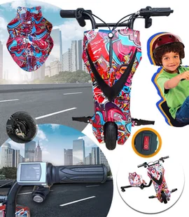 TRÓJKOŁOWY GOKART ELEKTRYCZNY DESKOROLKA - Pojazdy elektryczne dla dzieci - miniaturka - grafika 1