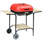 Grille - Activa Grill prostokątny z pokrywą czerwony, 40x45 cm - miniaturka - grafika 1