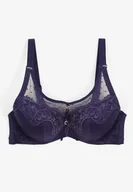 Biustonosze - Granatowy Biustonosz Koronkowy z Usztywnionymi Miseczkami Fatinas - Born2be - miniaturka - grafika 1