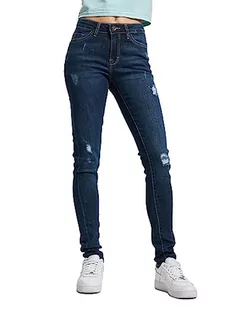 Urban Classics Damskie spodnie jeansowe typu panie ripped Denim - Spodnie damskie - miniaturka - grafika 1