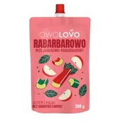Desery dla dzieci - Owolovo Mus jabłkowo-rabarbarowy Rabarbarowo 200 g - miniaturka - grafika 1