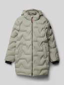 Kurtki i płaszcze dla dziewczynek - Płaszcz pikowany z naszywką z logo - miniaturka - grafika 1