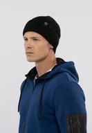 Czapki męskie - Czarna czapka zimowa H-LEO - miniaturka - grafika 1