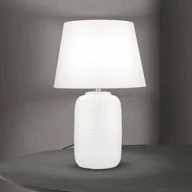 Lampy stojące - ORION Lampa stołowa Coral, biała, wysokość 51 cm, ceramika/len - miniaturka - grafika 1