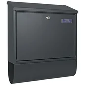 Skrzynki na listy - Skrzynka pocztowa na gazety i listy VILLA SPEZIAL SET, antracytowa - miniaturka - grafika 1