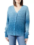 Swetry damskie - LIBBI Damski kardigan 12426061-LI01, niebieski wielokolorowy, S, niebieski wielokolorowy, S - miniaturka - grafika 1