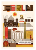 Podkładki pod mysz - PODKŁADKA POD MYSZ Nadruk 22x18 cm Berlin NNadrukcy Vintage ART Prezent - miniaturka - grafika 1
