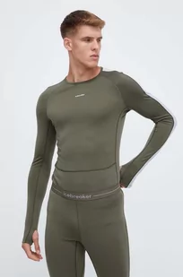 Icebreaker longsleeve funkcyjny ZoneKnit 200 kolor zielony - Bielizna sportowa męska - miniaturka - grafika 1