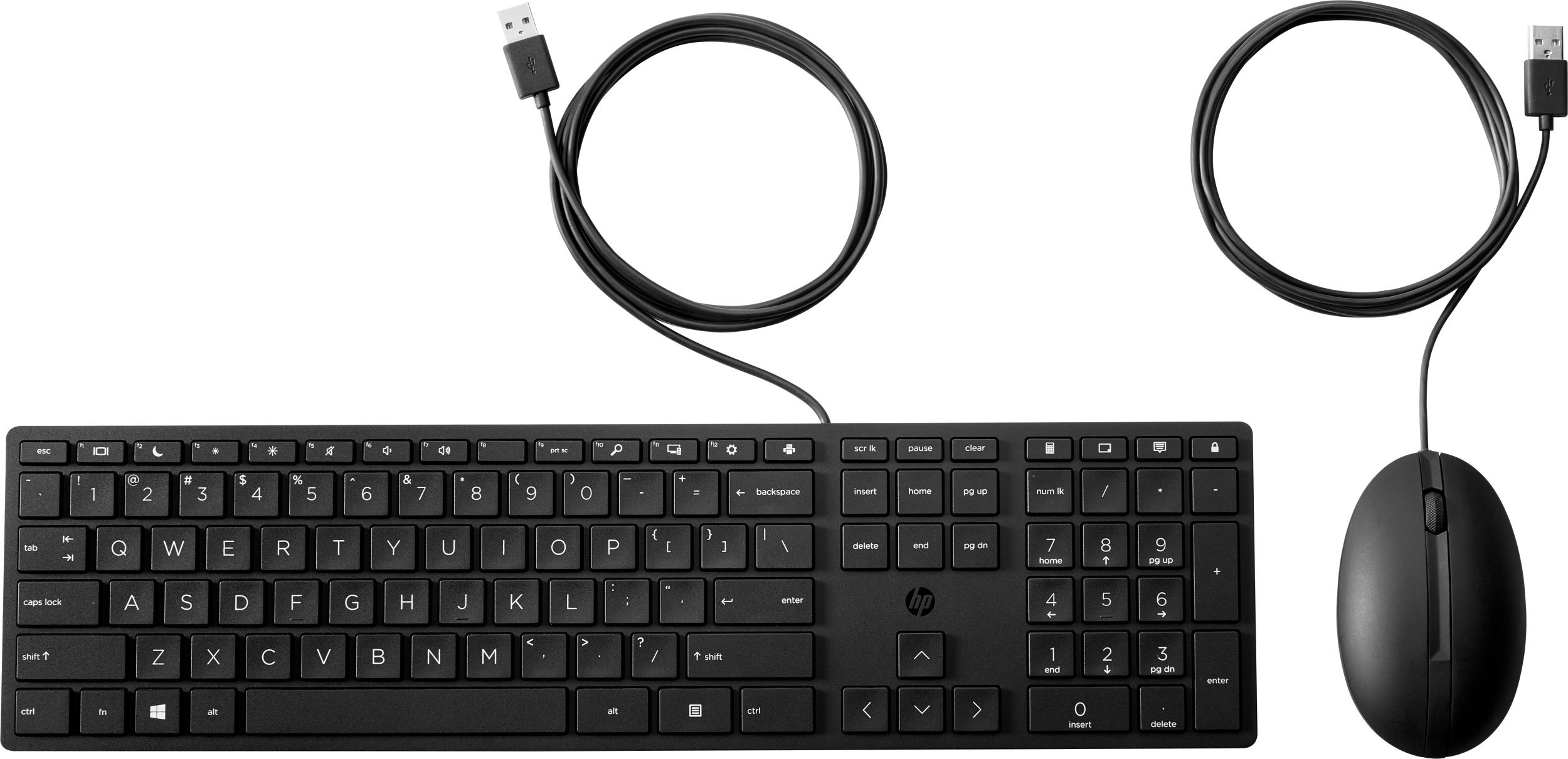 HP HP 320MK USB Wired Mouse Keyboard Combo, spill resistant – Black - EST 9SR36UT#ARK