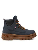 Buty dla chłopców - Tommy Hilfiger Trapery T3X5-33706-1269800 S Granatowy - miniaturka - grafika 1