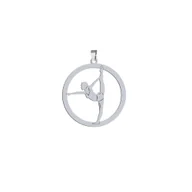 Wisiorki - Srebrna Zawieszka Gimnastyka - miniaturka - grafika 1