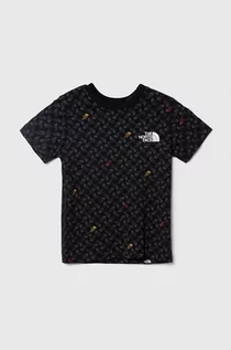 Koszulki dla chłopców - The North Face t-shirt dziecięcy SIMPLE DOME TEE PRINT kolor czarny wzorzysty - grafika 1